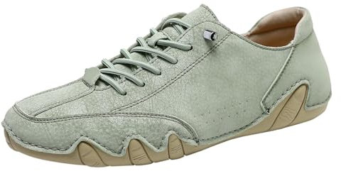 Langlaufski Set Herren Klassisch Mit Bindung Und Schuhe Herren Freizeitschuhe Frühling und Flache Öffnung Männer und Frauen Große Größe Orthopädische Freizeit Barfußschuhe Leichte (Mint Green, 38)