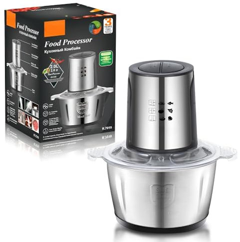 Hachoir À Viande Multifonction En Acier Inoxydable 3 L - Robot Culinaire Et Mixeur Électrique De Cuisine