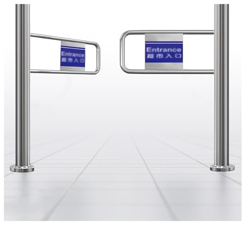 Automatisches Einweg-Schiebetürsystem, Doppeldruck-Inneneingang/-ausgang, Edelstahl-Barriere, 100 cm breit, ideal für gewerbliche und private Nutzung.