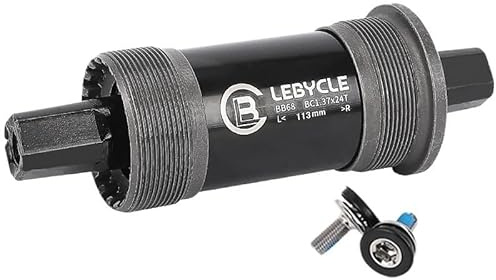 YATINGZHANG Movimento Centrale Perno Quadro Movimento Centrale Quadrato for Bicicletta da Montagna filettato ASSE Cavo for Bici 113/120/122,5/124,5/126 mm(113MM)
