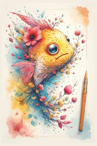 Lined notebook - with dotted midline - learning to write for children, 32 pages, glossy cover: notebook for work, school or business | for girls and boys | for teens and adults | cute cover |