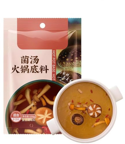 Bouillon Instantané pour Fond de Pot-au-feu « Authentic Health Preservation », 6 Saveurs Au Choix, Mélange de Bouillon Instantané Entièrement Naturel(Clear Broth)