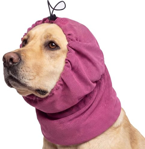 Kühlhalsband für Hunde, Hundehalsband Kühlend, Atmungsaktiv Hunde Bandana, Kühlendes Halstuch oder Bandana, Hundehalstuch für Kühlung im Sommer, Geeignet für Kühlhunde im Sommer (Rosa, S)