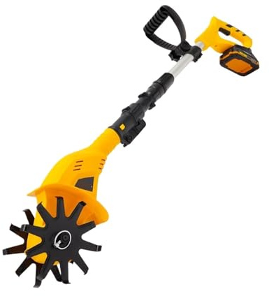 KOESRXNQW Motozappa Elettrica, Coltivatore A Batteria 20V con Impugnatura Regolabile, da Giardino Interruttore di Sicurezza for Diserbo Paesaggistico Agricolo Alta Efficienza Sicuro