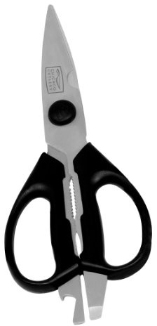 Chicago Cutlery Deluxe Multipurpose Stainless Steel Kitchen Shears with Built-In Bottle Opener, For Left and Right Handed Users, Resists Rust, Stains, and Pitting, Kitchen Scissors