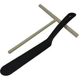 Juego de 2 Piezas para crepas de artículos Viva Household, Compuesto de un Distribuidor de crepas Hecho de Madera de Haya y una espátula de plástico