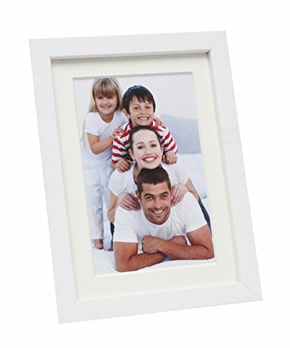 Deknudt Frames S223K1 Bilderrahmen 50x70 Basic, Weisse hohe Holzleiste mit Pptt - Bestellmass=Rahmenmass Holz Fotokader