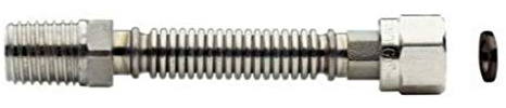 Tubo Per Caldaia 1/2 M/f Flessibile Ed Estensibile Fino A 20 Cm Per Acqua