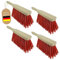 Novaliv 4er Set Handfeger Klein ELASTONBORSTEN Handbesen Holz Kehrwisch Industriehandfeger Auto Schneebesen Holz Hand Brush Handfeger Grob Handfeger Camping Besen Vorzeltteppich Wohnwagen