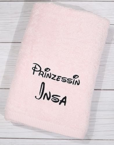 Generisch Personalisiertes Handtuch mit Namen oder Text – Hellrosa Frottee Badetuch 70x140 cm aus 100% Baumwolle – 500 g/m² – Bestickt – Oeko-TEX – Geschenk für jeden Anlass (Hellrosa, 70 x 140 cm)
