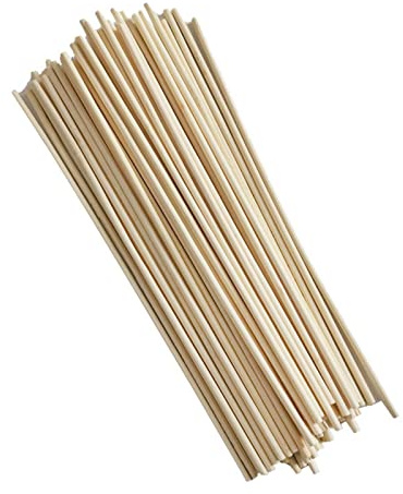HLTER Bambus-Pflanzstäbe, 100 Stück, 20 cm, Pflanzenstäbe, Unterstützung für Holzpflanzen, natürliche Garten-Bambusstäbe, Gartenstecker für Pflanzen, Beige