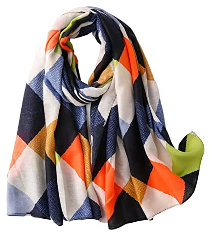 FAIRYGATE Damen Schal Regenbogen Farben Viskose Polyester xxl Bunt Schals für Frauen 70014