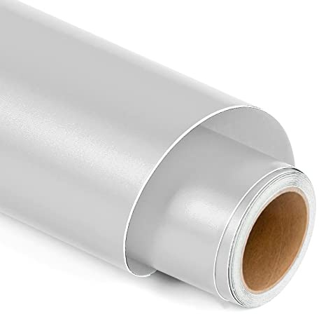 Matte Metallic Permanent Vinyl for Cricut, 12 x 5FT Silver Self Adhesive Vinyl Roll for Cricut and Silhouette Cameo, Silver Vinyl for Party Decoration, Window Stickers, Home Decor
