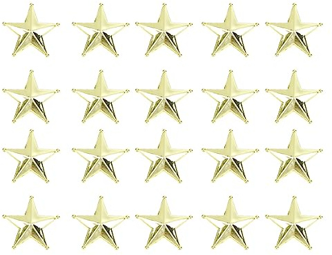 jojofuny Stella Decorativa Natalizia in Plastica 3 Cm Resistente Per Albero Di Natale, Ornamento Pentagramma Fai Da Te, Set 50 Pezzi Per Decorazioni Festive Casa, Negozi e Uffici