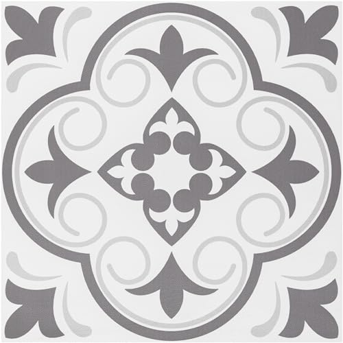 Elffloor Floor Tiles Self Adhesive, Peel and Stick Floor Tiles, Waterproof Vinyl Flooring for Bathroom Kitchen Living Room Bedroom Hallway 30cm×30cm 20pcs