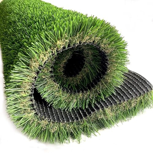 Erba Sintetica Giardino 3.5 Cm Bicolore Effetto Secco Drenante Resistente Uv Terrazzo Balcone Manto Calpestabile 35Mm Prato Sintetico Artificiale - Bicolore - 2X5 MT