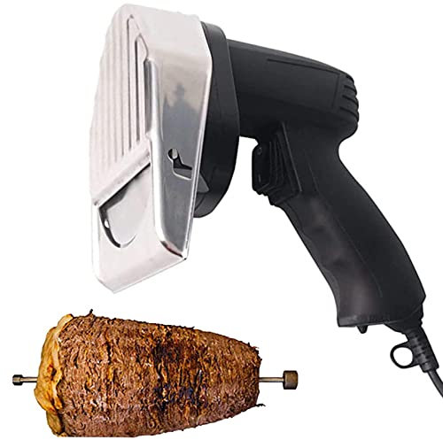 MLUENF Machine,Electric Kebab Knife,Portable Stainless Steel Electric Shawarma Knife Gyro Knife Kebab Slicer Barbecue Knife,Meat Cutting Machine,Corded