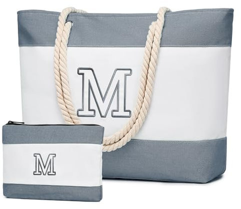 oscaurt Tote Bag Damen Strandtasche XXL Familie Groß Tasche Shopper mit Reißverschluss Einkaufstasche Reisetasche Handtasche Umhängetasche Geschenke für Frauen