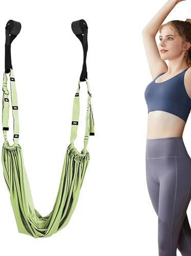 Columpio de yoga aéreo, correas de columpio de yoga, Columpio de hamaca de yoga aérea, Correa de estiramiento de piernas antigravedad fuerte para ejercicios en casa, ejercicios de inversión y