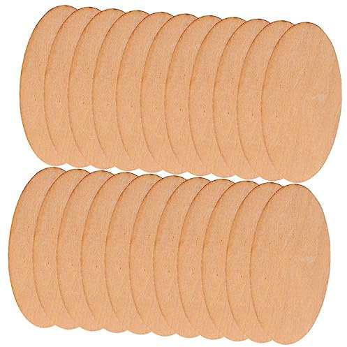 Lurrose 100stücke Holzscheiben Deko Ovale Ausschnitte Holzstücke Zum Basteln Holzausschnitte Für Diy-projekte Leere Ovale Holzausschnitte Für Handwerk Und Dekoration