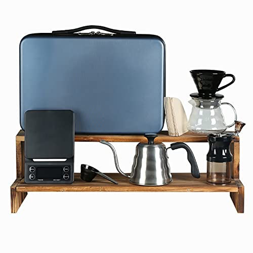 Set regalo tutto in 1 per macchina da caffè con macinino a collo d'oca in acciaio inossidabile 304, filtro per infusore a goccia V60 e borsa da viaggio, accessori perfetti per il caffè per casa e