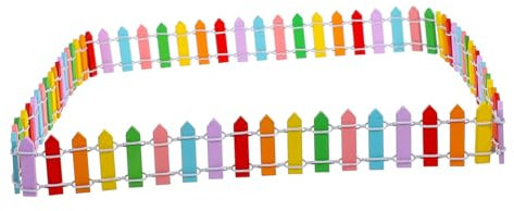 Yardwe Mini Valla De Madera para Decoración De Jardín Borde De Jardín De Hadas Mini Paneles De Valla para Manualidades Miniatura De Madera