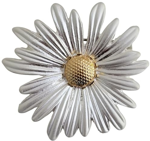 GFM® Women's Daisy Brooch Pin – Flower Pin Badge, Elegant Floral Jewellery Gift for Christmas, Mother’s Day, Birthday & Valentine’s Day - Christmas, Mother's day, Birthday, Valentines