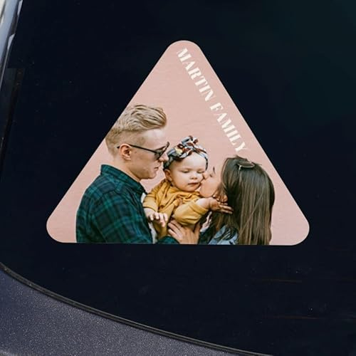Wanapix | Adesivo per Auto | Triangolo 15x13cm | 100% personalizzato