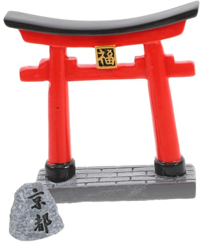 Kisangel Torii Aquarien Zubehör Bonsai Figuren Zen Garten Zubehör Kleinste Deko Elemente Schmuck Dekoration Aquariendekoration Miniatur-traditionelles Tor shintoistisches Schreintor Harz