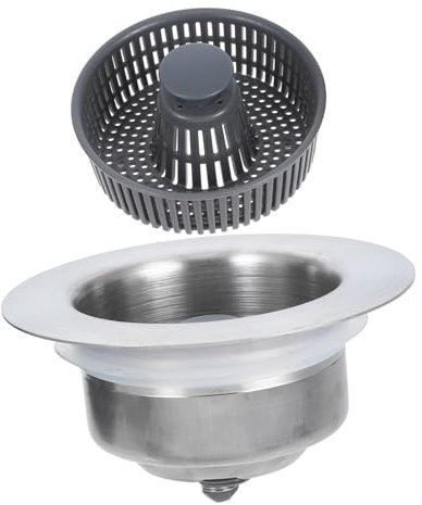HOMSFOU Bouchon De Crépine d Évier Filtre d Évier De Cuisine Panier De Vidange Bouchon De Drain Système De Filtration