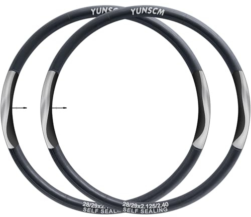 YunSCM 2PCS 57/62-622 Selbstreparierender 28/29 Zoll Schlauch 28/29x2.125 28/29x2.25 28/29x2.35 28/29x2.40 FV48mm Presta Valve，pannensicherer/Selbstdichtend，Kompatibel 28/29 Zoll Fahrradschlauch