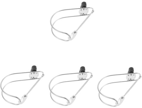 Abaodam 4pcs Stainless Steel Lifebuoy Bracket Versatile Horseshoe Holder for Boats and Yachts Durable Floating Device Mounting Secure and Practical Design for Easy Use