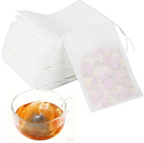 600 pièces filtre à the 7x9 cm, passoire en papier pour thé en vrac, sachet de thé durable sachet the a remplir, adapté pour herbes, épices et café, aromatique, neutre et écologique.