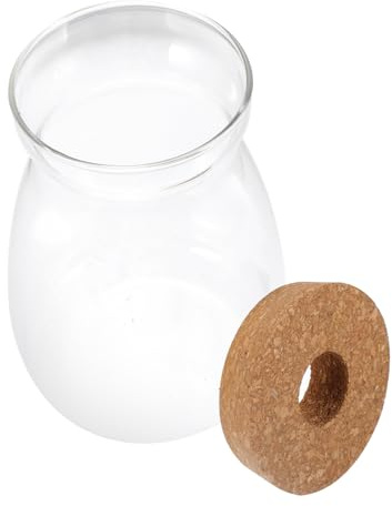 Vaso Vetro Terrario Micro Paesaggio Tappo Sughero per Piante Idroponiche | Contenitore Trasparente Decorativo, per Succulente e Asparago, Arredamento Soggiorno Studio