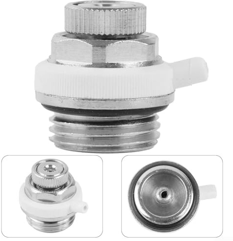 Besttoolifes Valvola di sfiato automatica per radiatori, 1/2 pollice, autosanguinamento con taglio automatico, accessorio per riscaldamento a risparmio energetico con regolazione (1 pezzo)