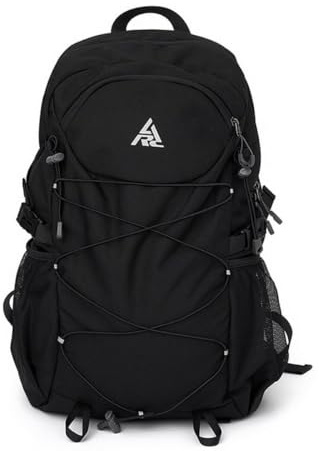 AUXDIQ 35L Wanderrucksack Herren Damen Sportrucksack Wasserdichter Trinkrucksack Rucksäcke (Schwarz)
