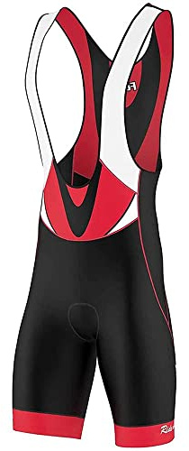 FDX Cycling Bib Shorts Mens 4D Padded Breathable Shorts with Pocket | Enjoy lasting saddle comfort with 4D padded bib shorts, breathable mesh straps zip storage and leg grippers for a stable fit