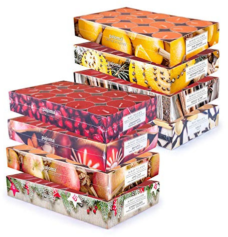 pajoma® Duft Teelichte 240 Stück Duftkerzen weihnachtliche Düfte, 8x 30 Teelichte