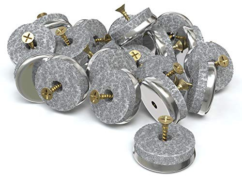 EAZY CASE Filzgleiter rund mit Schraube, 20 Möbelgleiter im Set I Perfekter Bodenschutz, Stuhlgleiter, 30 mm I Schutz für Möbel, Stühle, Parkett, Laminat, Dielen
