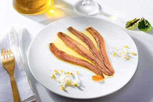 Delicias del Mar: Tarro de Anchoas del Cantábrico en Aceite de Oliva Virgen Extra, 140g de Sabor Inigualable