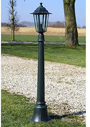 pedkit Gartenlampen Außen-Sockellampe Kandelaber Aluguß Garten Laterne Außenleuchte Gartenleuchte Wegleuchte, Dunkelgrün, 2 STK. 105 cm