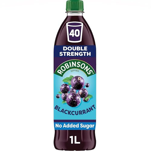 Robinsons Double Strength Blackcurrant No Added Sugar Squash 1L