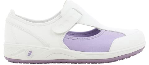 SAFETY JOGGER Safety Shoes for Women 4 UK - Camille - Lightweight Comfortable Velcro Work Shoe, Ideal for Nurses, Kitchen or Indoor, Non Slip and Shock Absorbing, Oxypas Lilac