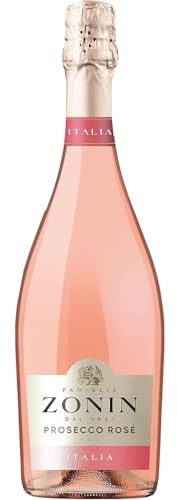 ZONIN Leone Prosecco Rosé DOC SP EXD - Italian Sparkling Rosé Wine from Gambellara, North Italy - Rosato made from 85% Glera & 15% Pinot Nero Grapes - 75cl / 750ml, 11% ABV