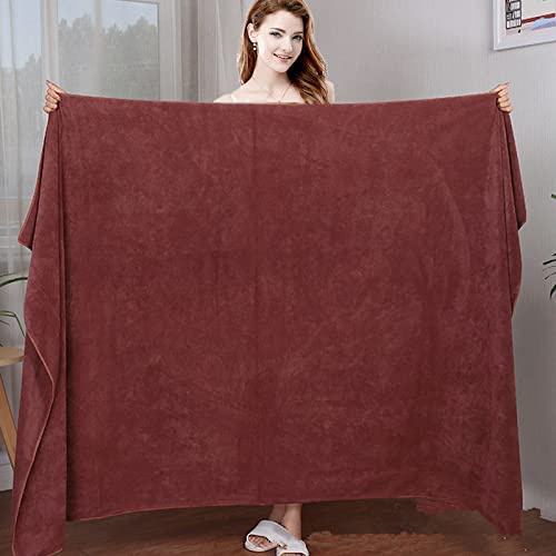 GBYJ 150X200 cm Mikrofaser-Badetuch, Super Saugfähiges Und Schnell Trocknendes Weiches Weiches Handtuch, Kaffee, 120X200 cm