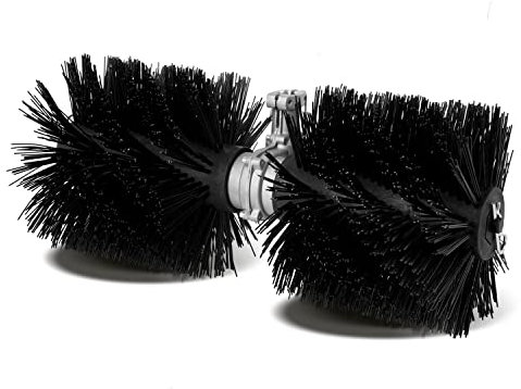 EBERTH Rodillo con barra de engranaje para barredora a gasolina, ancho 55 cm, conexión Ø 27 mm, cepillo de repuesto de plástico, aluminio, acero, cepillo para todo el año para sequedad, humedad, nieve