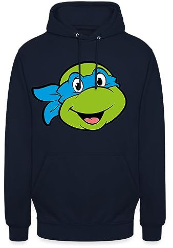 Spreadshirt Teenage Mutant Ninja Turtles Leonardo Kostüm Unisex Hoodie, L, Navy