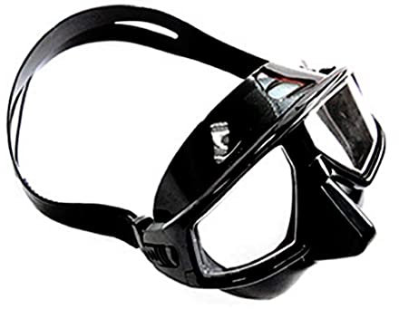 Professional Freediving Masks Half Face Cover Anti-Fog Low Volume Waterproof Diving Goggles Snorkeling Glasses, Black
