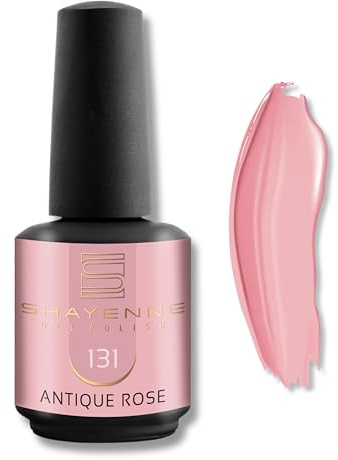 SHAYENNE UV LED Gel Nagellack 15ml - 131 Antique Rose Rosa - Made in Germany - UV Lack für Gel Nägel & Langanhaltendes Nageldesign - Studio Qualität