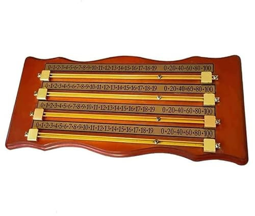 An der Wand montierte Billard-Anzeigetafel, hölzerne Snooker-Pool-Anzeigetafel, mit Schienen und Zeigern, für Billard-Punktezähler, Billard-Liebhaber, Snooker-Spiel, Billard-Punktezähler